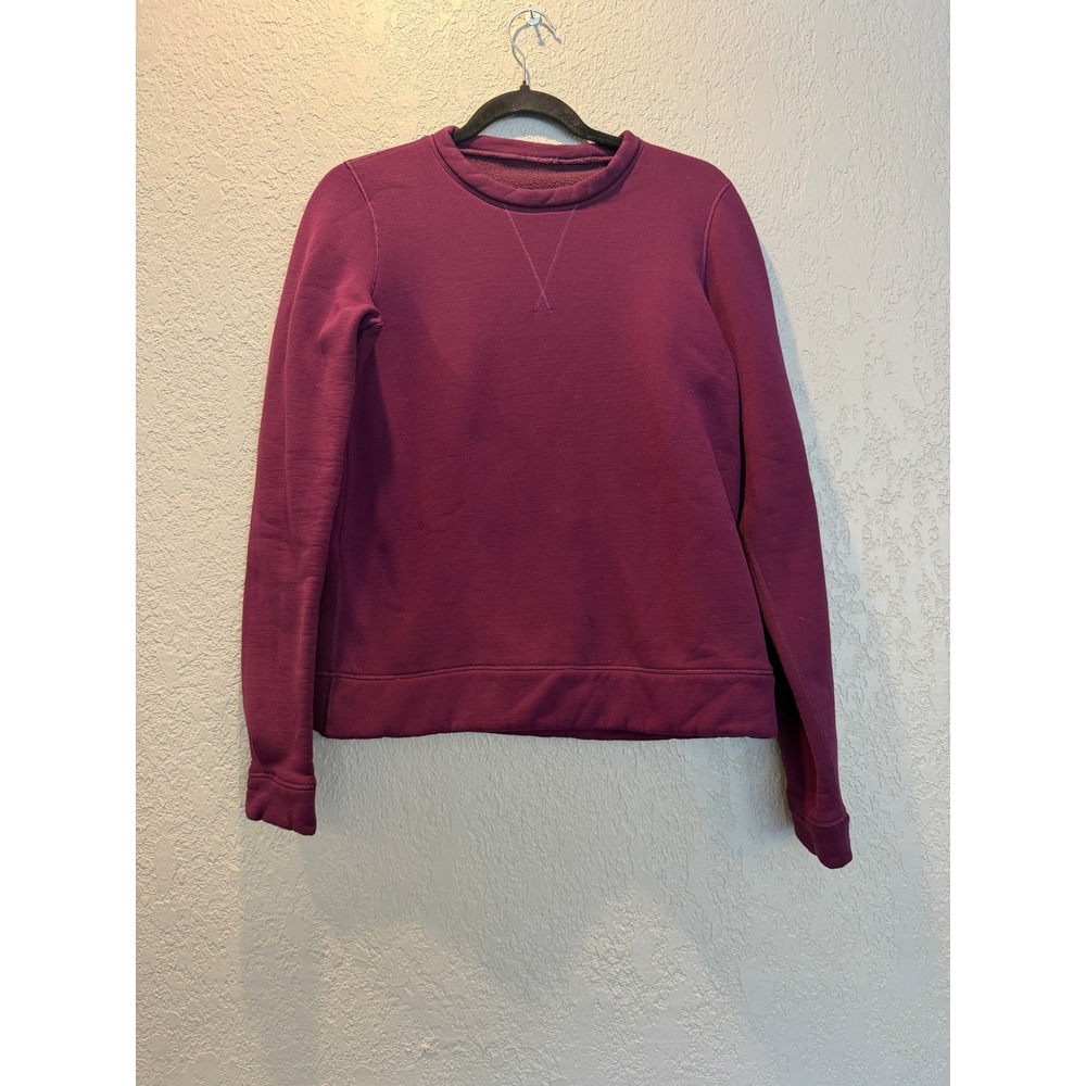 Lululemon Scuba Crewneck Pullover Sweatshirt Plum Purple Fleece Lined Size 8